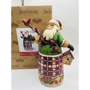 Jim Shore In Box Santa Spirits Bright Take Flight Cardinals Birdhouse 4020131